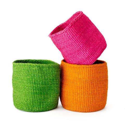 Colorful African Sisal Utility Basket