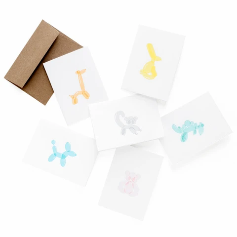 Balloon Animal Cards - Set of 6