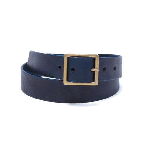Handmade Leather Belt - Blue