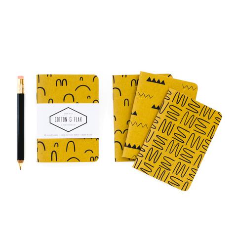 Mini Notebook Trio - Ochre